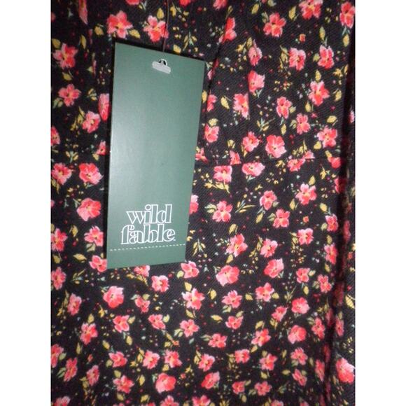 Women's MD Woven Floral Design Slip Dress, Spaghetti Straps- Black Floral, NWT - Picture 7 of 8